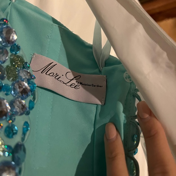 Teal Sweet 16 dress - prom dress - quinceanera dress - Picture 7 of 11